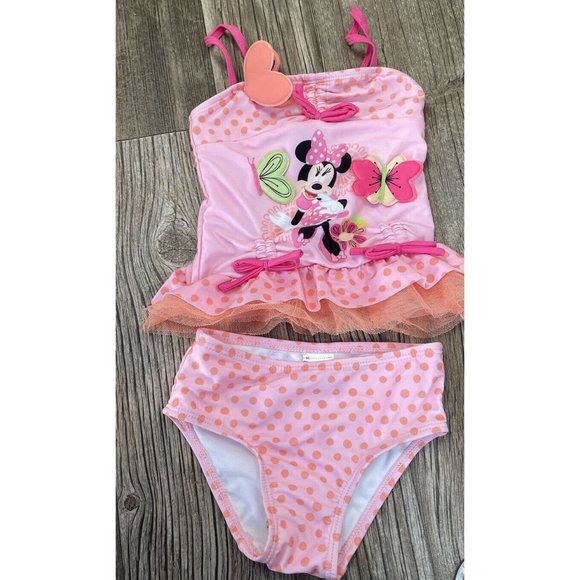 Disney Swim Disney Store Minnie Mouse Swim Suit 2 2t Ruffle Dot